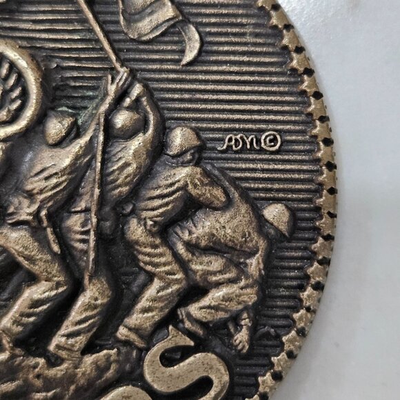 USMC Marine Corps Solid Brass Belt Buckle By Award Design Medals Vintage 1980s - Picture 6 of 9